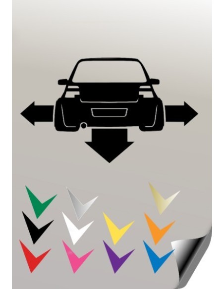 VW GOLF 4 DOWN & OUT Stickers *
