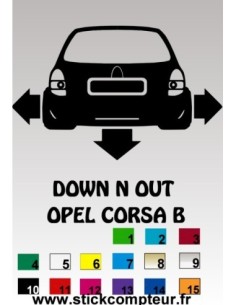 1 stickers Down-n-out CORSA B
