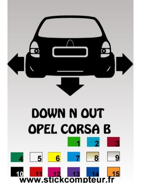 1 stickers Down-n-out CORSA B