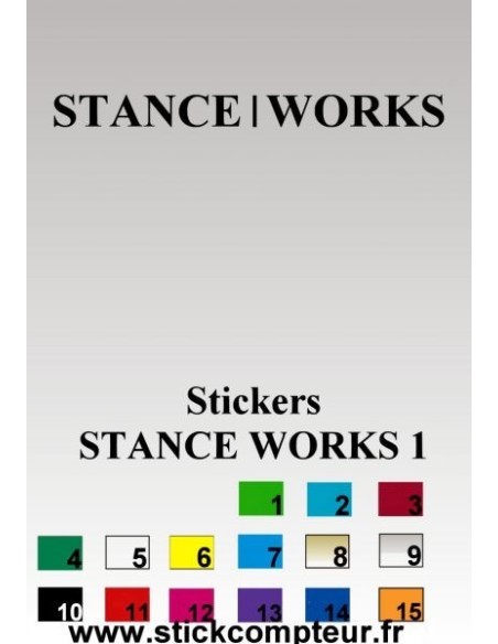 Stickers STANCE WORKS 1