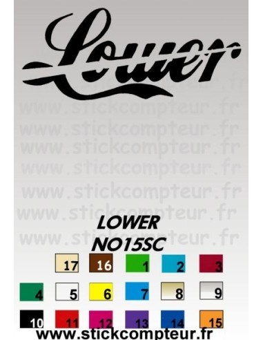 LOWER NO15SC