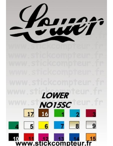 LOWER NO15SC