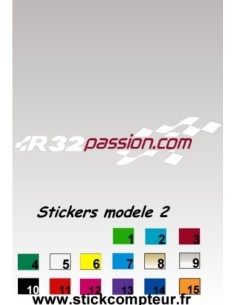 Stickers R32 PASSION modele 2*