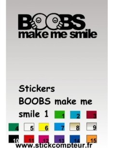 Stickers BOOBS make me smile 1
