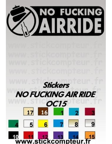 Stickers NO FUCKING AIR RIDE OC15