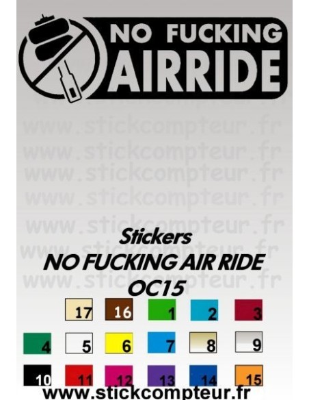 Stickers NO FUCKING AIR RIDE OC15