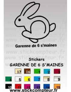 Stickers GARENNE DE 6 s'maines