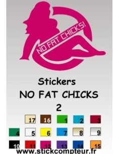 Stickers NO FAT CHICKS 2