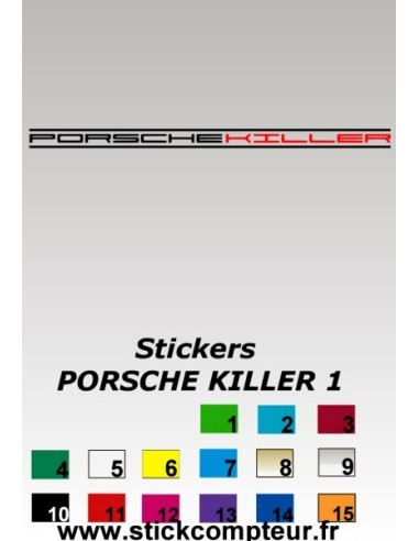 Stickers PORSCHE KILLER 1