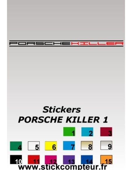 Stickers PORSCHE KILLER 1
