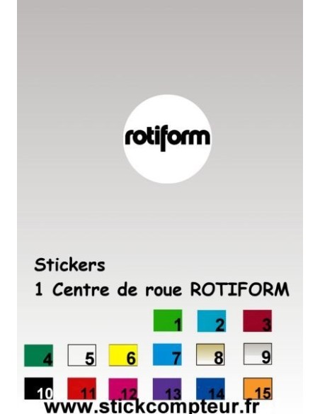 1 Sticker Centre de jantes ROTIFORM