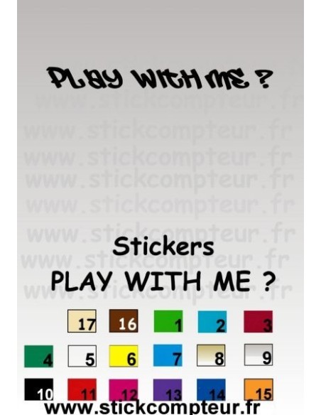 Stickers PLAY WITH ME ?