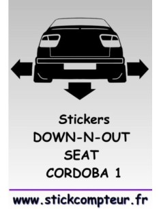 1 stickers Down-n-out SEAT CORDOBA 1