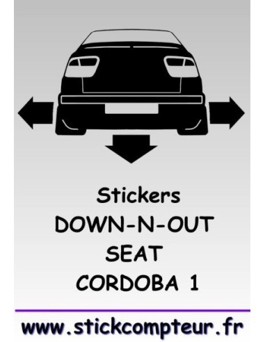 1 stickers Down-n-out SEAT CORDOBA 1