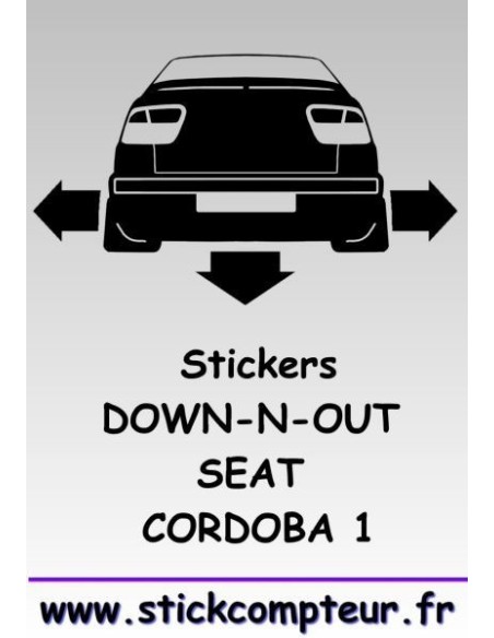 1 stickers Down-n-out SEAT CORDOBA 1