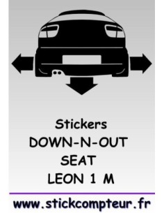 1 stickers Down-n-out SEAT LEON 1M