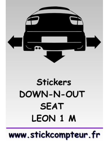 1 stickers Down-n-out SEAT LEON 1M