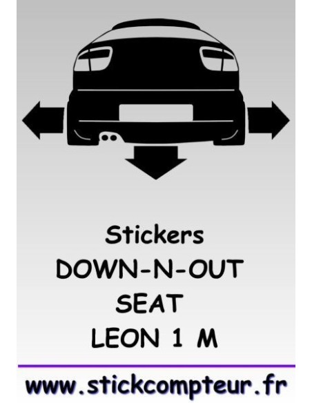 1 stickers Down-n-out SEAT LEON 1M