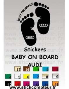 Stickers BABY ON BOARD AUDI 1