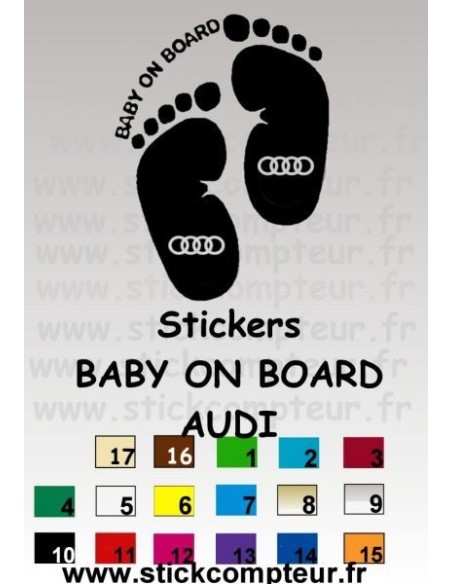 Stickers BABY ON BOARD AUDI 1