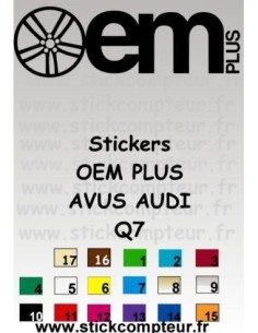 1 stickers OEM PLUS AUDI AVUS Q7