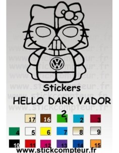HELLO DARK VADOR 2 Stickers *