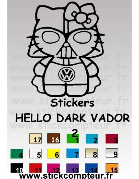 HELLO DARK VADOR 2 Stickers *
