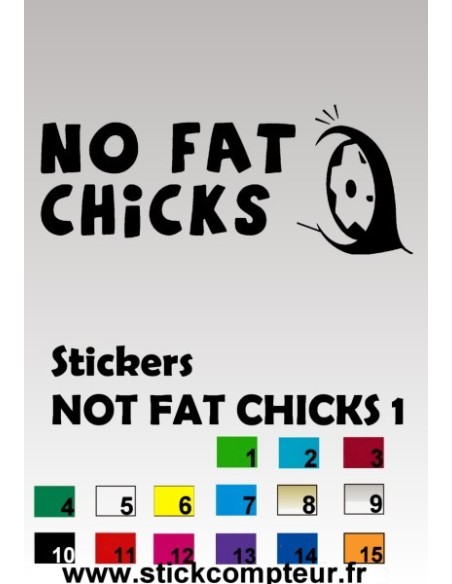 Stickers NOT FAT CHICKS 1