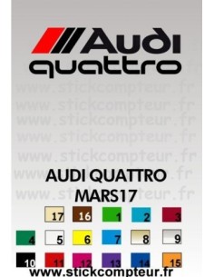 AUDI QUATTRO MARS17 STICKERS