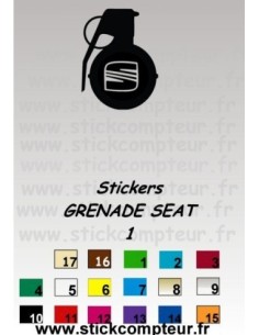 1 Stickers GRENADE SEAT 1