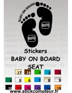 Stickers BABY ON BOARD SEAT 1