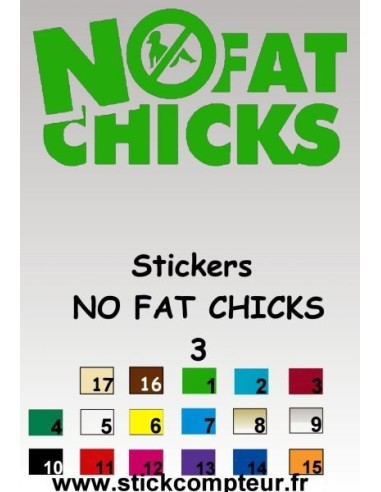 Stickers NO FAT CHICKS 3