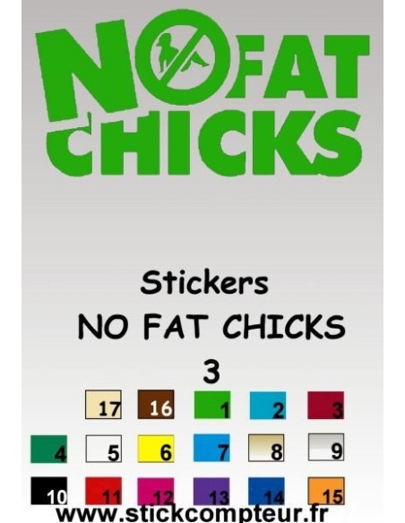 Stickers NO FAT CHICKS 3