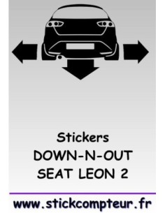 1 stickers Down-n-out SEAT LEON 2