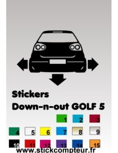 1 stickers Down-n-out GOLF 5
