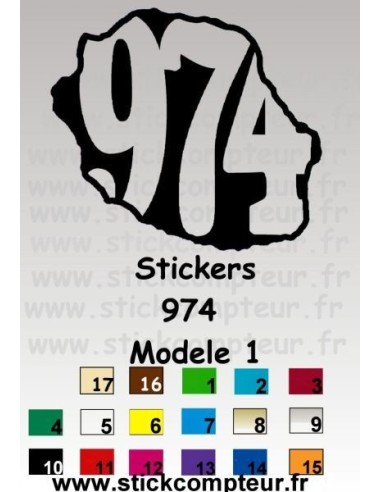 Stickers 974 MODELE 1
