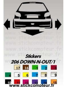 Stickers 206 down n out 1