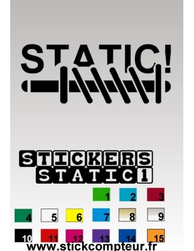 STATIC 1 Stickers *
