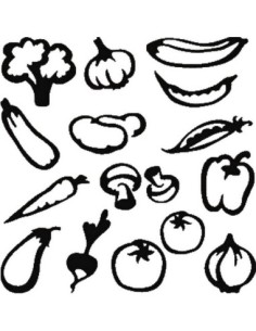 16 STICKERS COOKEO FRUITS ET LEGUMES*