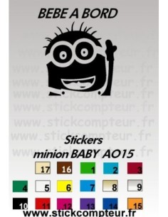 MINION BABY AO15 Stickers *