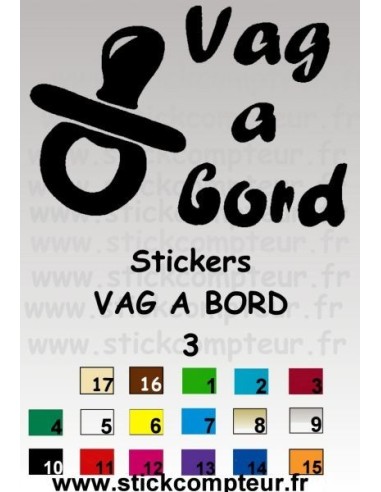 VAG A BORD 3 Stickers *