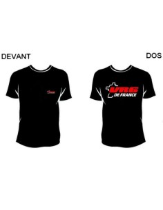 TEE-SHIRT NOIR col rond manches courtes VR6 DE FRANCE