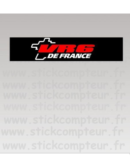 Plaque Immatriculation VR6 DE FRANCE MODELE 1