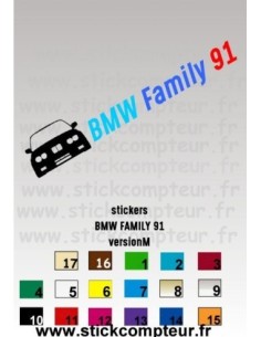 Stickers BMW FAMILY 91 versionM
