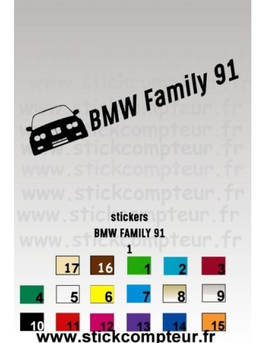 Stickers BMW FAMILY 91 stickers 1