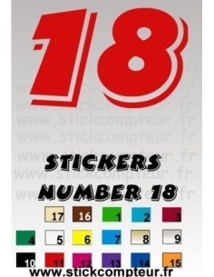 Stickers NUMBER 18