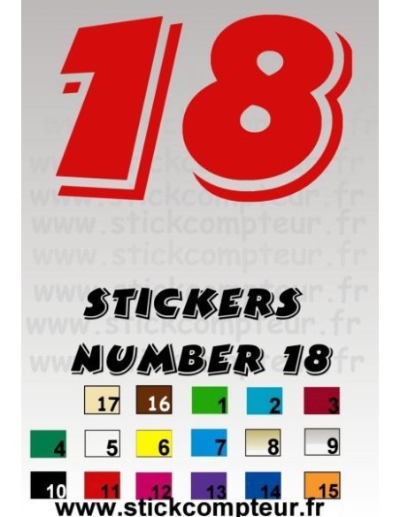 Stickers NUMBER 18
