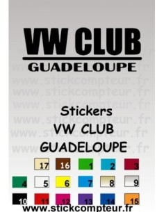 Stickers VW CLUB GUADELOUPE