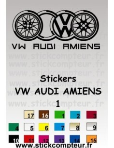 Autocollant VW AUDI AMIENS