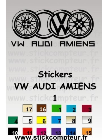 Autocollant VW AUDI AMIENS